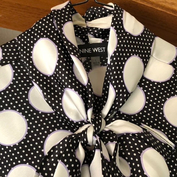 Nine West sleeveless dressy top with bow tie - Picture 4 of 4